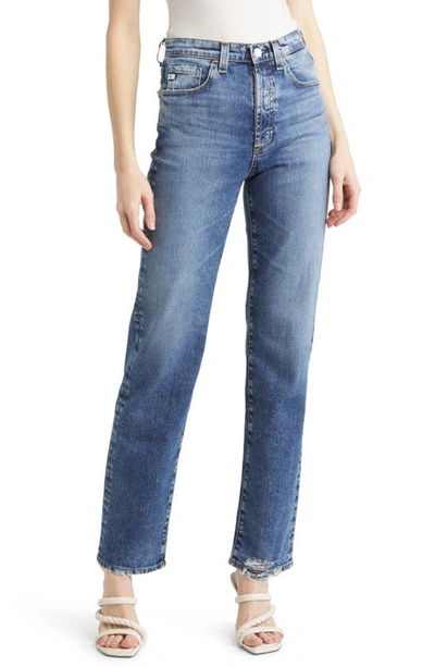 Ag Alexxis High Waist Straight Leg Jeans In Arabian Sea