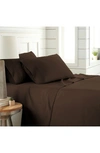 Southshore Fine Linens Premium Collection Pleated Extra Deep Pocket Sheet Set In Chocolate Brown
