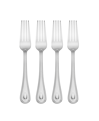 Lenox French Perle Dinner Forks, Set Of 4 In Metallic
