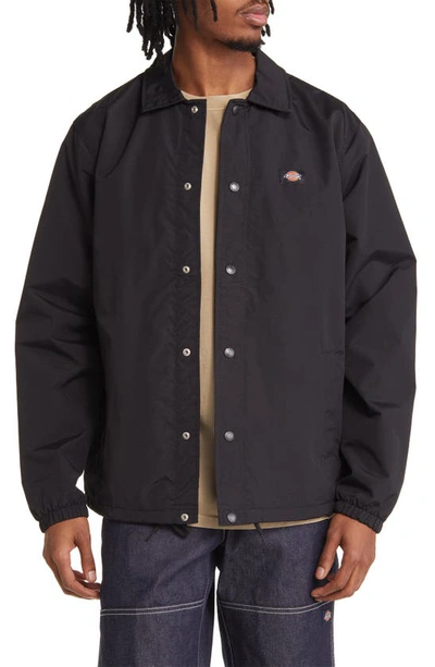 Dickies Oakport Coach Nylon Jacket In Black