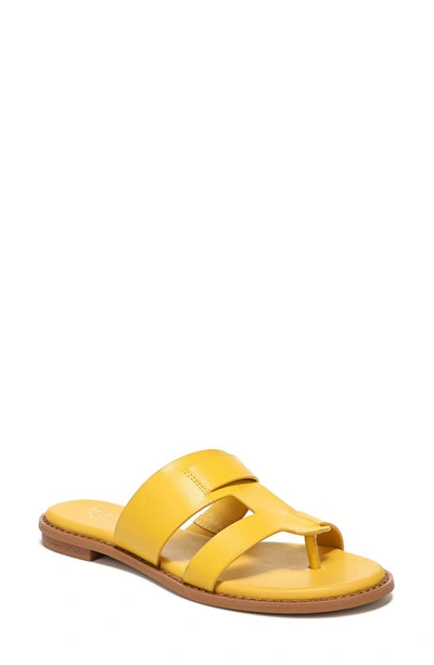 Franco Sarto Gretta Slide Sandals Women's Shoes In Sunset Yellow Leather