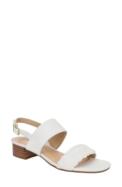 Bella Vita Women's Ellison Slingback Sandals In White Suede