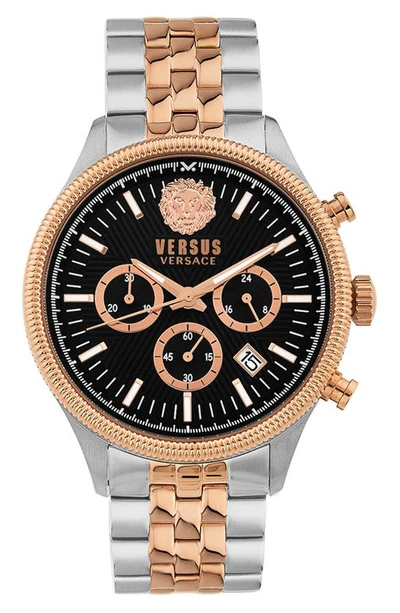 Versus Men's Chronograph Colonne Ion Plated Stainless Steel Bracelet Watch 44mm In Fantasy