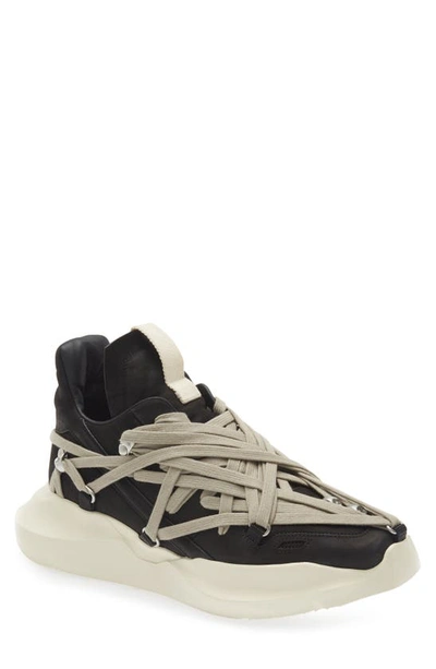 Rick Owens Megalace Runner Trainers In Black
