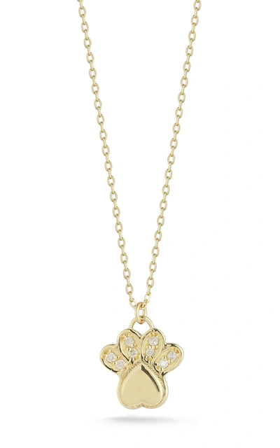 Ember Fine Jewelry 14k Gold Heart Paw & Diamond Pendant Necklace