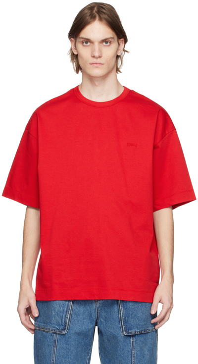 Juunj Graphic-print Logo-embroidered T-shirt In Red