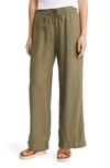 Tommy Bahama Two Palms High Waist Linen Pants In Tea Leaf