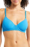 Natori Bliss Perfection Underwire Contour Bra In Blue Lapis