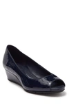 Bandolino Peep Toe Wedge Pump In Blue