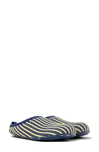 Camper Wabi Slipper In Navy/ Pastel Yellow