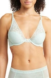 Natori Cherry Blossom Convertible Underwire Bra In Green