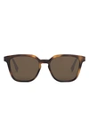 Fendi 53mm Geometric Sunglasses In Blonde Havana / Brown