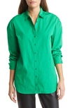 Nordstrom Oversize Poplin Button-up Shirt In Green Bright