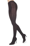 Memoi Flat Knit Tights In Earl Gray