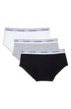 Calvin Klein Kids' 3-pack Hipster Briefs In Calvin Brushstroke