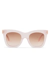 Diff Kaia 50mm Square Sunglasses In Rose Tea Pink
