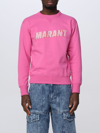Isabel Marant Logo Printed Crewneck Sweatshirt In Pink