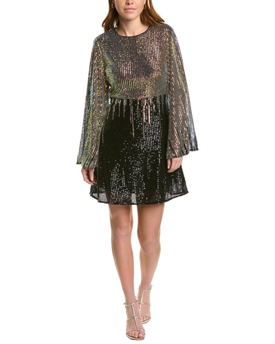 Traffic People Liza Mini Dress In Metallic