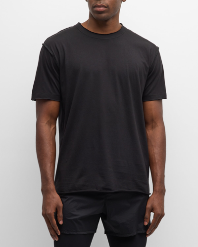 True Tribe Franco Distressed Cotton-jersey T-shirt In Black