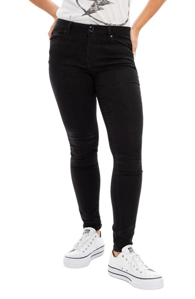 1822 Denim Better Butter Mid Rise Skinny Jeans In Black