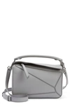 Loewe Puzzle Small Shoulder Bag In Pearl Grey