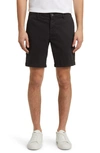 Ag Wanderer 8.5 Stretch Cotton Shorts In Super Black