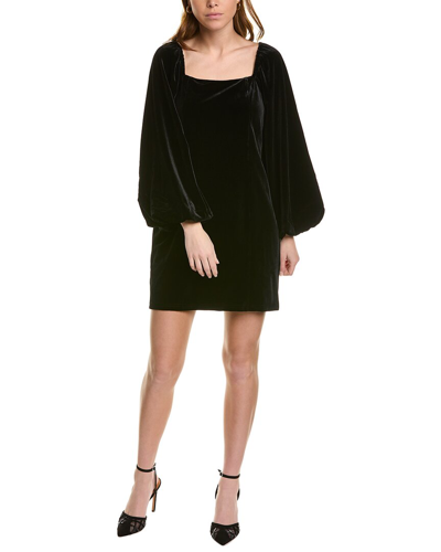 Traffic People Dolce Velvet Mini Dress In Black