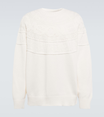 Sacai White Eric Haze Edition Sweater In 101 White