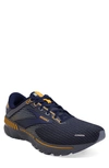 Brooks Adrenaline Gts 22 Running Sneaker In Peacoat/grey/sunflower