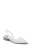 Franco Sarto Tyra Pointed Toe Slingback Flat In White