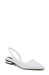 Franco Sarto Tyra Pointed Toe Slingback Flat In Nude Beige Leather