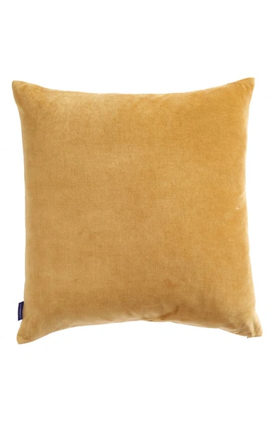 The Conran Shop Velvet & Linen Accent Pillow In Mustard