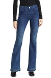 Frame Le High Rise Flare Jeans In Aurora In Multi