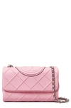 Tory Burch Fleming Small Convertible Shoulder Bag In Pink Pile