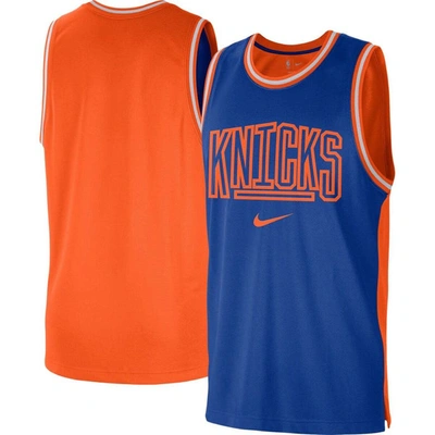 Nike New York Knicks Courtside  Men's Dri-fit Nba Tank Top In Blue