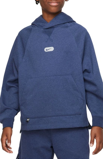 Nike Dri-fit Athletics Big Kids' (boys') Fleece Training Hoodie In Blue