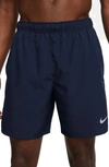 Nike Men's Challenger Dri-fit 7" Brief-lined Running Shorts In Obsidian/obsidian/black/reflective Silver