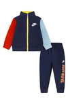 Nike Baby Boys Active Joy Tricot Jacket And Joggers, 2 Piece Set In Blue