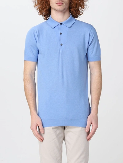 John Smedley T-shirts And Polos Light Blue In Sky Blue