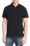French Connection Triple Stitch Slim Fit Polo In Black