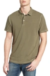 French Connection Triple Stitch Slim Fit Polo In Deep Lichen Green