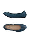 Tod's Ballet Flats In Slate Blue