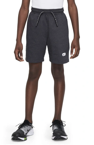 Nike Dri-fit Athletics Big Kids' (boys') Fleece Training Shorts In Black