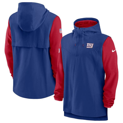 Nike Men's Player Logo (nfl New York Giants) 1/2-zip Hoodie In Blue