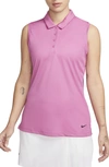 Nike Court Victory Dri-fit Semisheer Sleeveless Polo In Pink