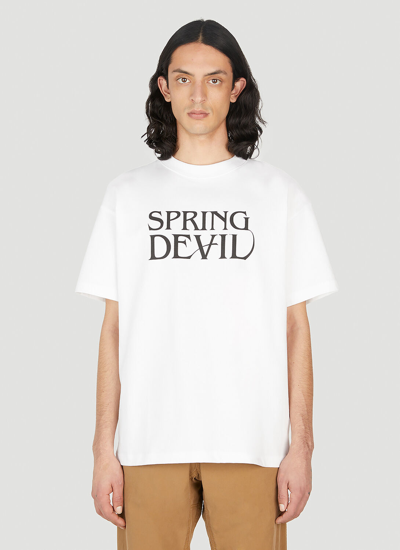 Soulland Spring Devil Cotton T-shirt In White