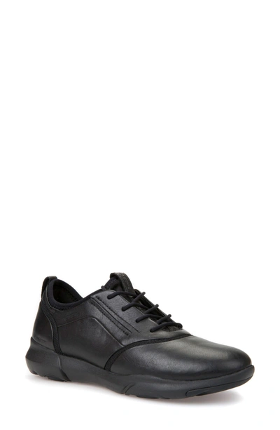 Geox Nebula S 2 Low Top Sneaker In Black Leather