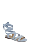 Splendid Feodora Ankle Wrap Sandal In Lavender Blue Suede