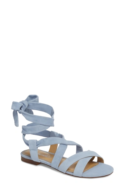 Splendid Feodora Ankle Wrap Sandal In Lavender Blue Suede