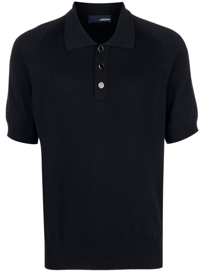 Lardini Short-sleeve Polo Shirt In Black
